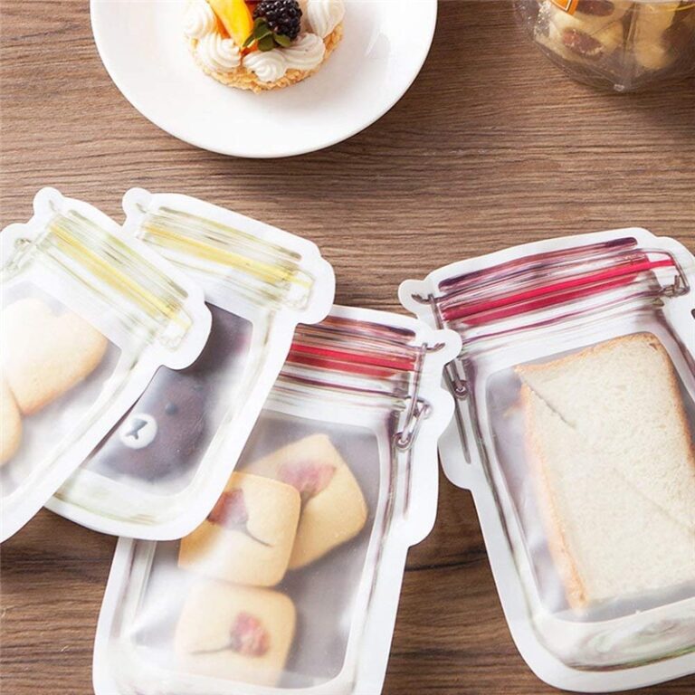 Reusable Mason Jar Zipper Food Storage Bags - Funiyou