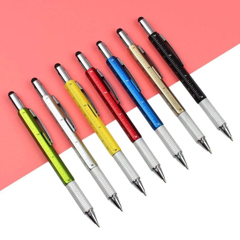 6 in 1 Multi-functional Stylus Pen (Pen with Ruler, Level, Screwdriver ...