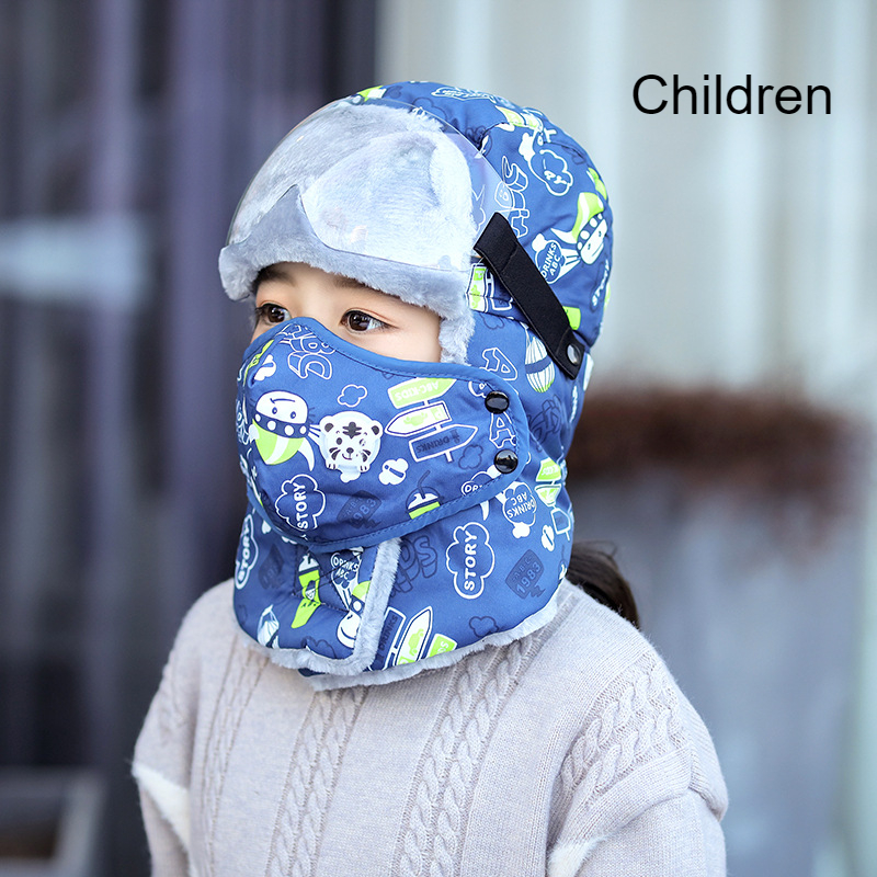 Full Protection Warm Waterproof Winter Hats With Glasses - Funiyou