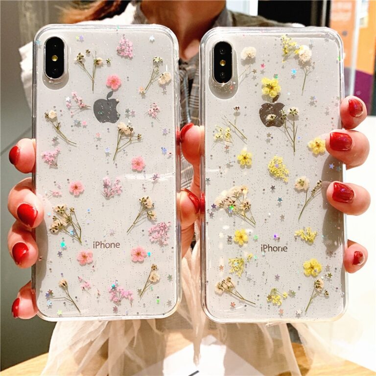 Wildflower Clear iPhone 8 7 Plus 6 6s X XR 11 Pro XS MAX Case Funiyou